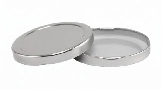 Silver Twist Closure, No Button 70TW, Tinplate w/Plastisol (Case 1050)